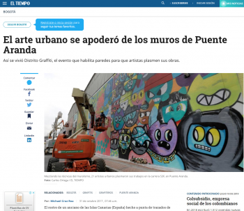 El arte Urbano se apoderó de los muros de Puente Aranda - El TIempo
